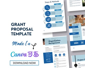 Grant Proposal Template | Fundraising Template | Minimalist | Canva | Charity | Foundation | Raise Money | Non Profit | Grant Request | Form