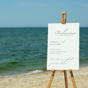 Timeless Boho Wedding Welcome Sign Template | 3 sizes | Black Monochrome Editable Digital Download | Modern Minimalist Boho Event Sign