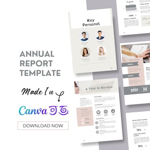 Canva Annual Report Template: Minimalist Business Design (Digital Download)