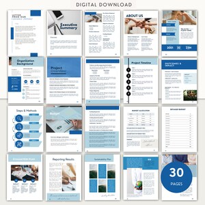 nonprofit charity foundation fundraising grant proposal canva template to raise money professional aesthetic design