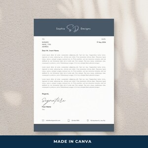 Minimalist Professional Letterhead Template | Customizable for Interior Designers & Various Professionals | Canva Editable Printable