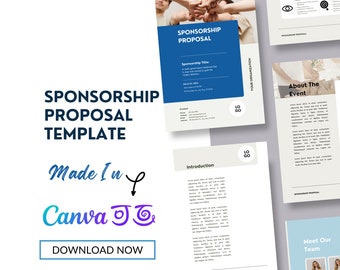Sponsorship Proposal Template | Fundraising Template | Minimalist | Canva | Charity | Foundation | Raise Money | Non Profit | Grant Proposal