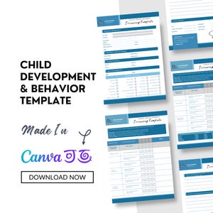 Child Behavior Template | Editable Development & Observation Format | Printable Canva Download