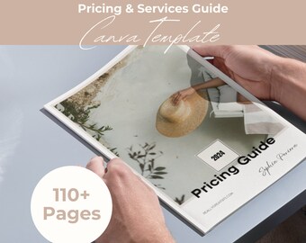 Professional Canva Pricing & Services Guide Template: Beauty | Wellness | Hospitality | Consulting | Therapy | Interior Design | 110+ Pages