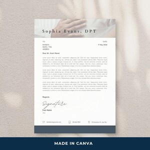 Minimalist Professional Letterhead Template | Customizable for Interior Designers & Decorators | Canva Editable Printable Stationary