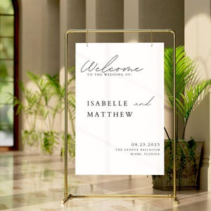Timeless Boho Wedding Welcome Sign Template | 3 sizes | Black Monochrome Editable Digital Download | Modern Minimalist Boho Event Sign