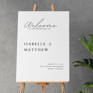 Timeless Boho Wedding Welcome Sign Template | 3 sizes | Black Monochrome Editable Digital Download | Modern Minimalist Boho Event Sign