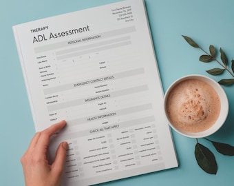 ADL Assessment Template | Editable OT/PT Documentation Format | Printable & Canva Download