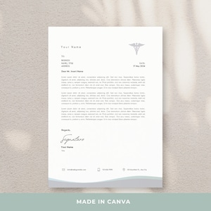 Minimalist Letterhead Template | Medical | Simple | Canva | Minimalist | Custom Company Letterhead
