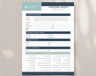 Functional Capacity Assessment Canva Template