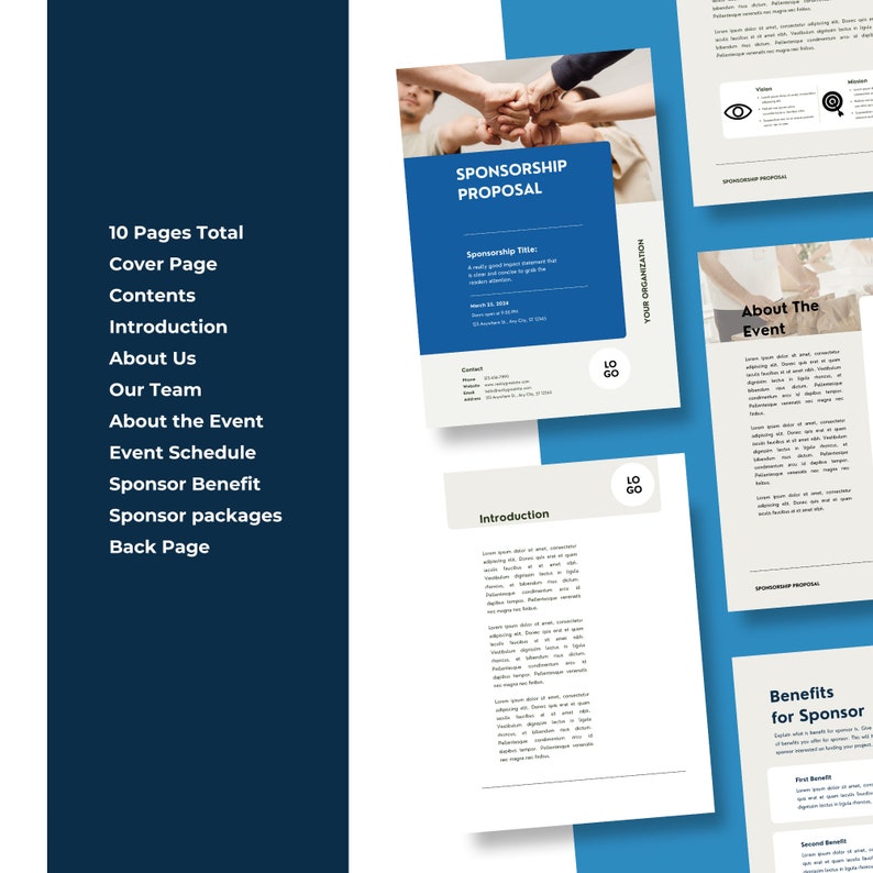 Sponsorship Proposal Template Fundraising Template Minimalist Canva ...