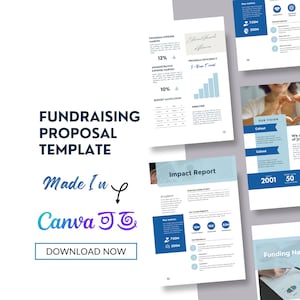 Fundraising Proposal Template | Fundraising Template | Minimalist | Canva | Charity | Foundation | Raise Money | Non Profit | Grant Proposal