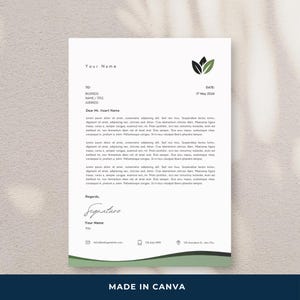 Minimalist Letterhead Template | Landscaping Services | Lawn Care | Landscape Design | Canva | Minimalist | Custom Letterhead | Tree & Shrub