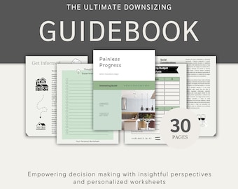 Realtor Downsizing Guide | Client Workbook, Senior Move (Printable PDF)