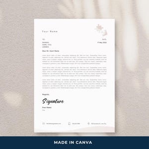 Minimalist Letterhead Template | Puzzle Pieces | Simple | Canva | Minimalist | Custom Company Letterhead