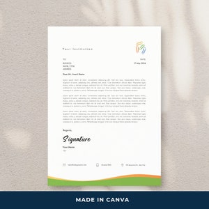 Minimalist Letterhead Template | Education | Teacher Stationary | Simple | Canva | Minimalist | Custom Letterhead | Teacher letterhead