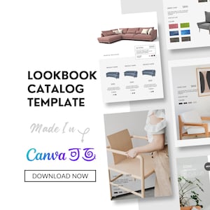 Home Decor Lookbook Template: Minimalist Canva Design (Instant Download)