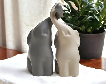 Elephant Sculptures Ceramic Ornaments Home Decor Elephant Ornament Statues Anniversary Gift Bathroom Decoration Snout Grabbing