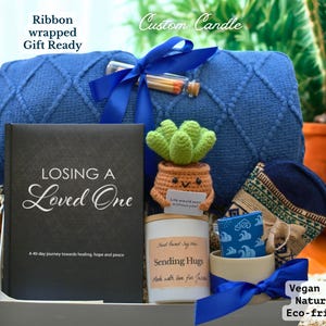 Grief Care Package for Him, Bereavement Care Package for Men, Loss of Fatger, Grief Basket with Candle, Hug in a Box, Self Care Grief Basket