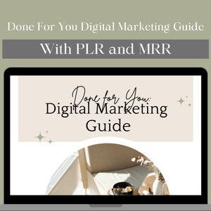 Make Money Online Course, Done For You Digital Marketing Guide with Master Resell Rights, Private Label Rights, PLR, MRR,