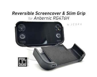 Grip for Anbernic RG476H Slim Comfort Grip with Felt Wrap Ergonomic RG-476H Handheld Textured Pattern Slide On Attachment by JCSFY