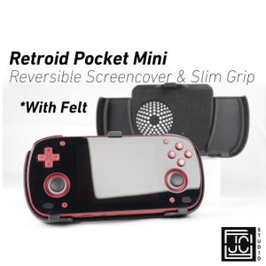 Funda de pantalla reversible 2 en 1 Felt Retroid Pocket Mini Grip y funda de agarre cómodo y delgado con envoltura de fieltro, ergonómica RP Mini 2 en 1 de lujo