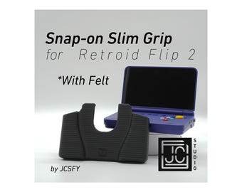 Griff für Retroid Flip 2 Griff Snap-on Schlanke Komfort Griff Fall Filz Wrap Ergonomischer RP Flip 2 Handschuh passend offizielle Flip 2 Tragetasche von JCSFY