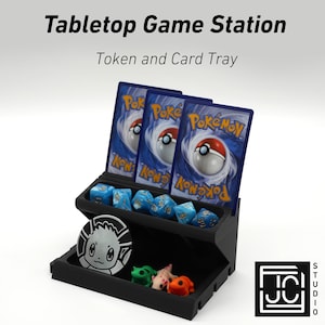 Bandeja para fichas y cartas, estación de juego de mesa, complemento modular, torre de dados, organizador de juegos de mesa, fichas, cartas, DnD, WyldForm, barra espaciadora