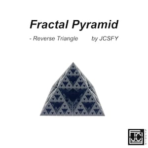 Fractal Pyramid Sculpture - Multiple Color Options - Mathematical Art with Continuous Cross-Section Design - JCSFY 3D Printed