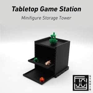 Torre de almacenamiento para minifiguras, estación de juegos de mesa, complemento modular, torre de dados, organizador de juegos de mesa, fichas y cartas, DnD, WyldForm, barra espaciadora