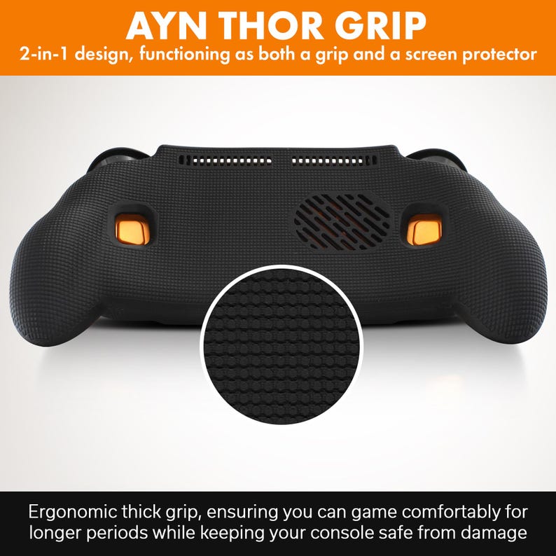 Grip voor Retroid Pocket 6-greep 2-in-1 omkeerbare schermafdekking en dikke comfortabele hoes met vilt omslag Ergonomische RP6 handheld 2n1 van JCSFY afbeelding 4