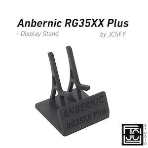 Soporte de exhibición para RG35XX Plus Anbernic 35XX con espacio de carga/Estante para consola de juegos retro compatible con empuñaduras JCSFY