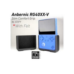 Grip for Anbernic RG40XX-V Slim Comfort Grip Felt Lining Case with Felt Wrap Ergonomic RG40X Handheld RG40 V Chin Pattern by JCSFY