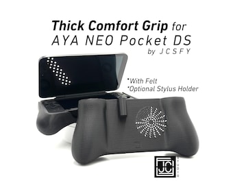 Grip for Aya Neo Pocket DS Dual Screen Device Thick Comfort Grip with Felt Wrap Ergonomic OLED ayaneo pocketds Handheld Custom by JCSFY