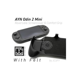 Grip for AYN Odin 2 Mini Grip 2-in-1 Reversible Screen Cover & Thick Comfort Grip Case with Felt Wrap Ergonomic AYN Handheld 2n1 by JCSFY