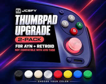 Clear Thumbpad Upgrade Set 2 PACK for Retroid and Ayn Devices | Multiple Color Options RGB  Simple Swap Thumb Sticks Retro Handheld by JCSFY