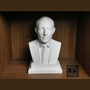 Oppenheimer Bust Sculpture for Library or Office Physicist Statue Science Decor Gift for Classroom or Bookshelf Father of Atomic by JCSFY