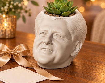 Bill Clinton Head Planter, President Plant Pot, Saxophone President Gift, About 5 Inches by JCSFY