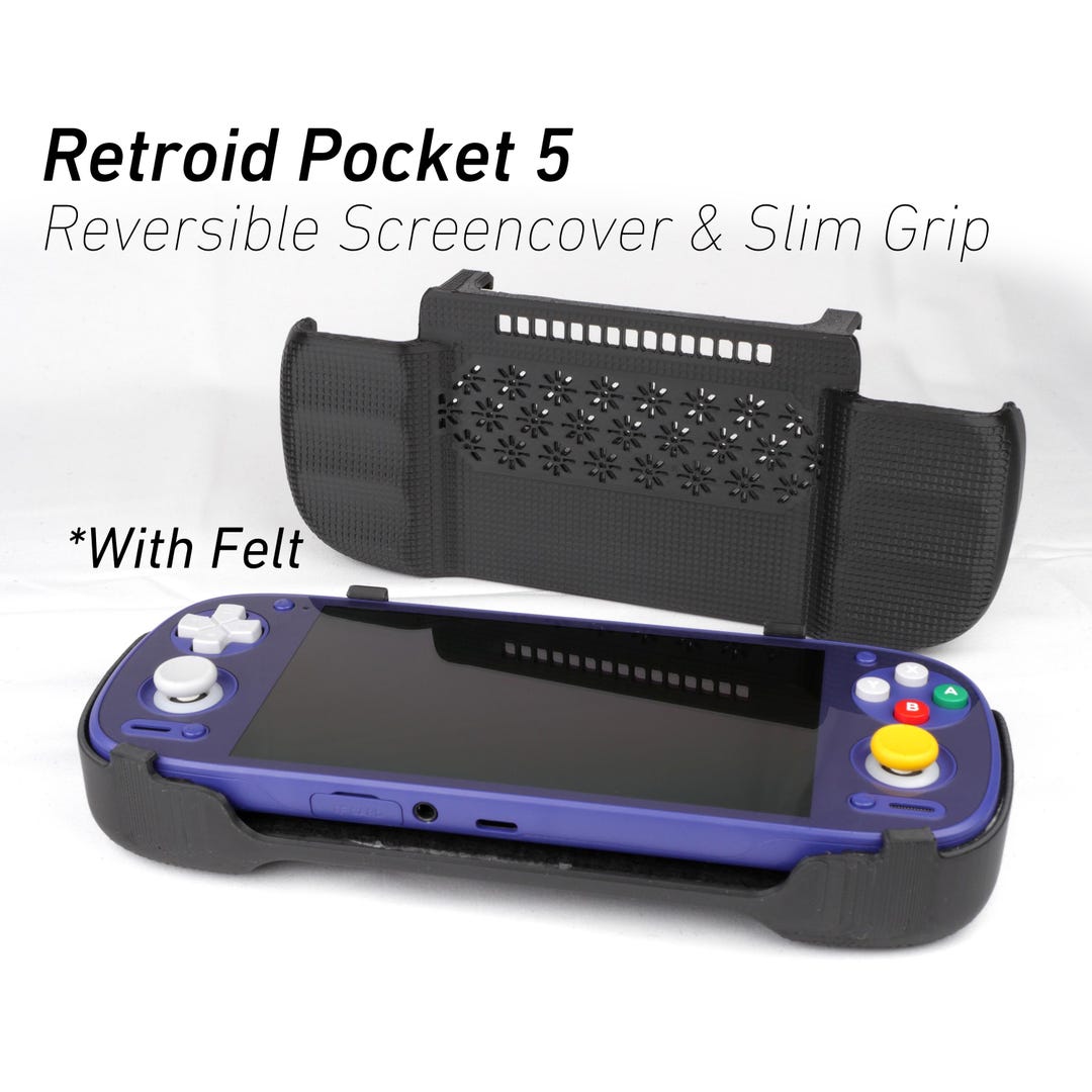 REROID Pocket 3+ 本体とグリップ・カバー Retroid Pocket 3+ Metal Version Comfort Grip Case - 3D