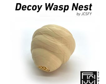 Leurre nid de guêpe ruche réaliste à surface plane montable en nid d'abeille | Support supérieur imprimé en 3D avec ruban adhésif extérieur par JCSFY