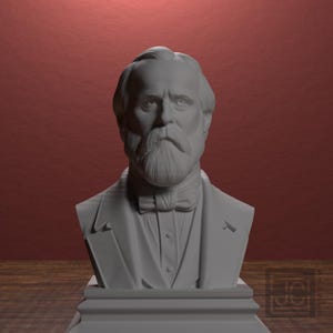 Rutherford B. Hayes-staty, dekor av den 19:e presidenten i USA, patriotisk kontorshylldekor, present till amerikansk historia
