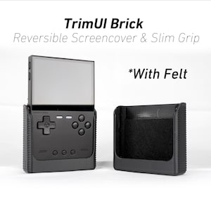 TrimUI Brick omkeerbare schermcover Slanke kingreep vilten screenprotector | Handbescherming voor gaming met leuk structuurpatroon voor fidgets