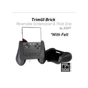 Protector de pantalla reversible TrimUI Brick de fieltro con agarre cómodo, diseño texturizado ergonómico en varios colores, de JCSFY