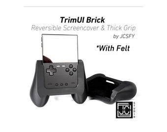TrimUI Brick Reversible Screen Cover Comfort Grip Felt Screen Protector | Ergonomic Handheld Textured Pattern in Multiple Colors by JCSFY