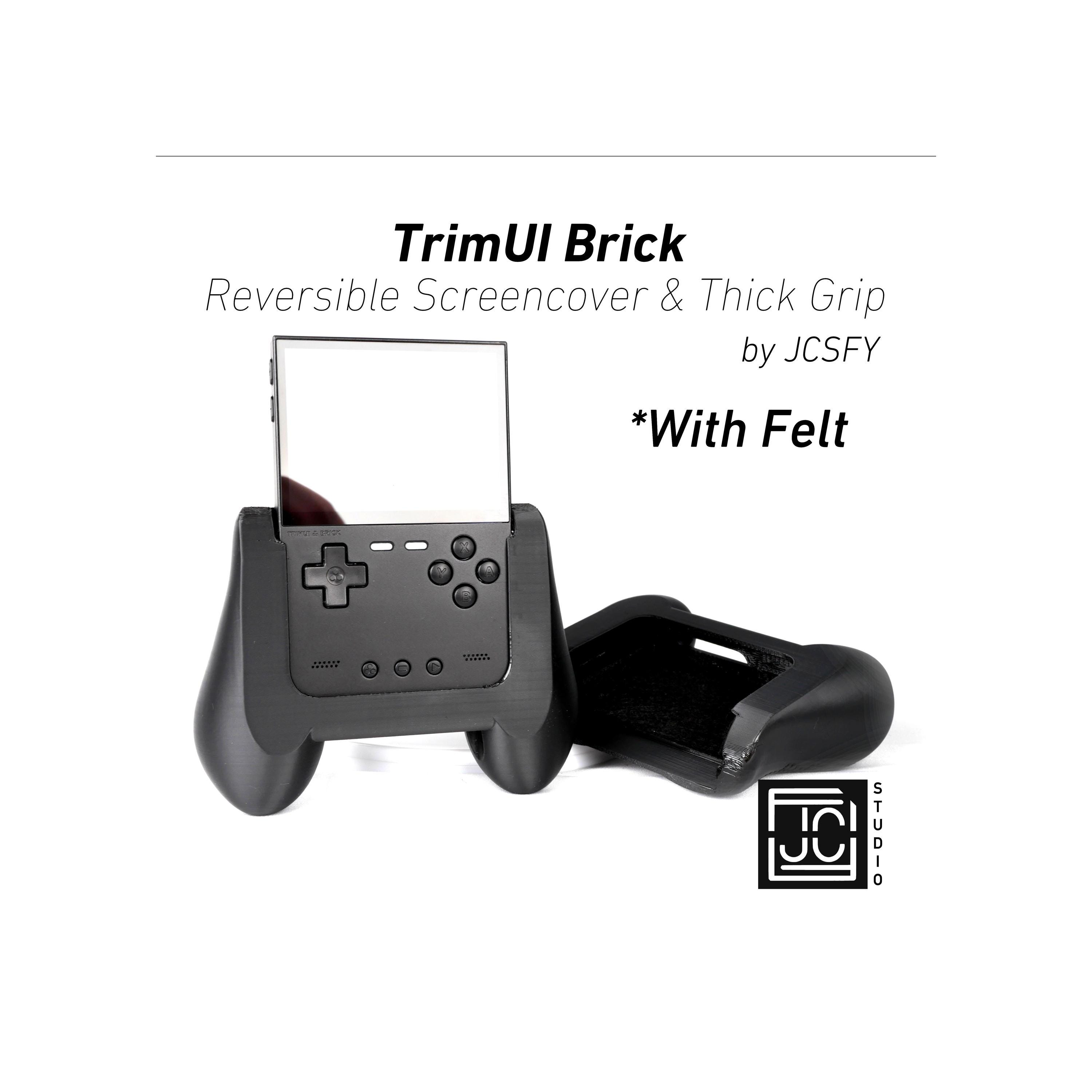 TrimUI Brick Reversible Screen Cover Comfort Grip Felt Screen Protector | Ergonomic Handheld Textured Pattern in Multiple Colors by JCSFY