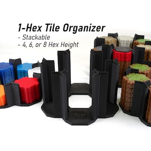 Hero Scape Einzel Hex Organizer | Stapeln und pflegen Sie Ihre einzelnen Hex-Stücke | Malbares Miniatur Brettspiel | Bin Box Container Aufbewahrung