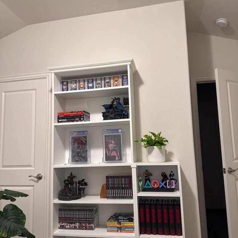 Billy Bookshelf Crown Molding Kit | Modular Pack for Any Width Combination of Ikea Billy Shelves | Shelf Aligner | Easy No Glue or Screws image 11