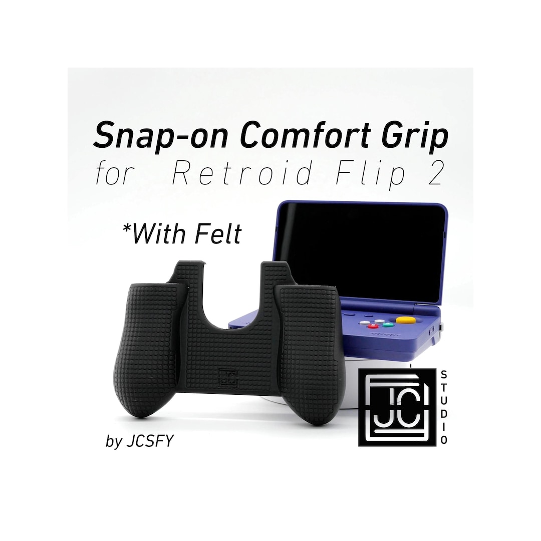 Felt Retroid Flip 2 Grip Snap-on Thick Comfort Grip Case With Felt