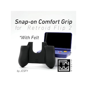 Felt Retroid Flip 2 Grip Snap-on Thick Comfort Grip Case with Felt Wrap Ergonomic RP Flip 2 Handheld Deluxe