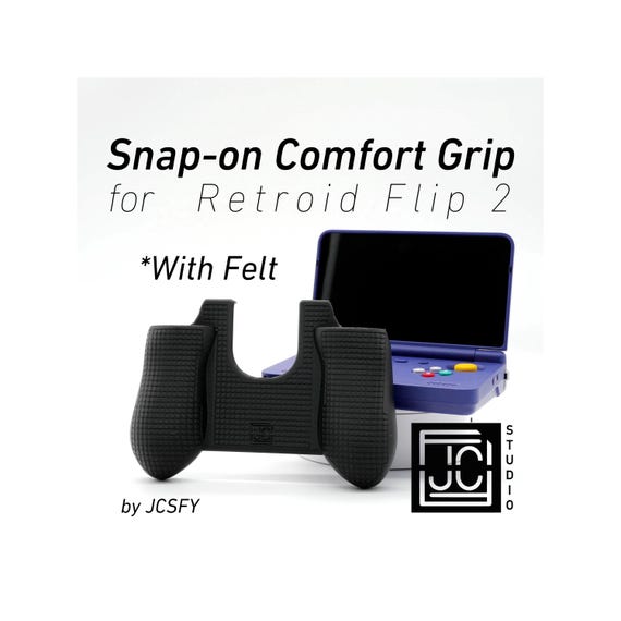 Felt Retroid Flip 2 Grip Snap-on Thick Comfort Grip Case With Felt